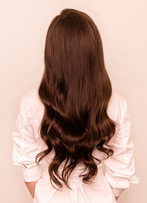 20 Inch Long Seamless Clip-in Hair Extensions, Color 2 Dark Brown