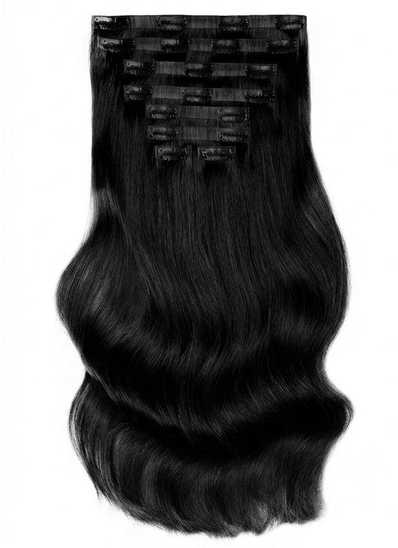 20-inch Seamless Clip-in Hair Extensions #1 Jet Black