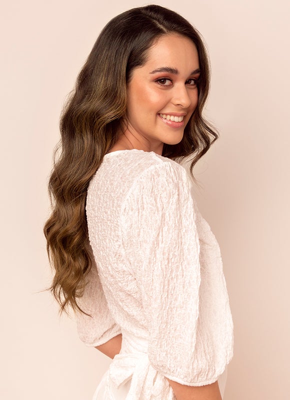 Extensions à clip sans couture de 20 pouces, balayage mocha et marron moyen